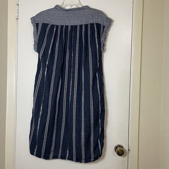 Ingrid & Isabel navy cotton stripe shift maternity dress size small - Picture 6 of 6